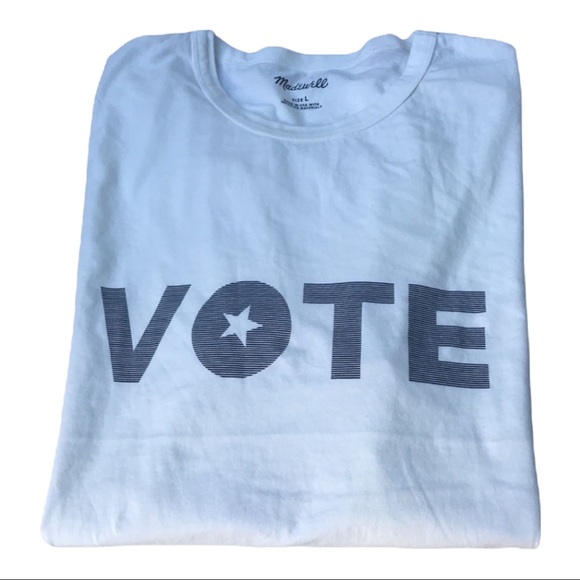 🆕Madewell VOTE t-shirt 100% Cotton New NWT - Picture 3 of 12